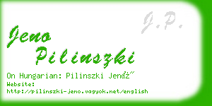 jeno pilinszki business card